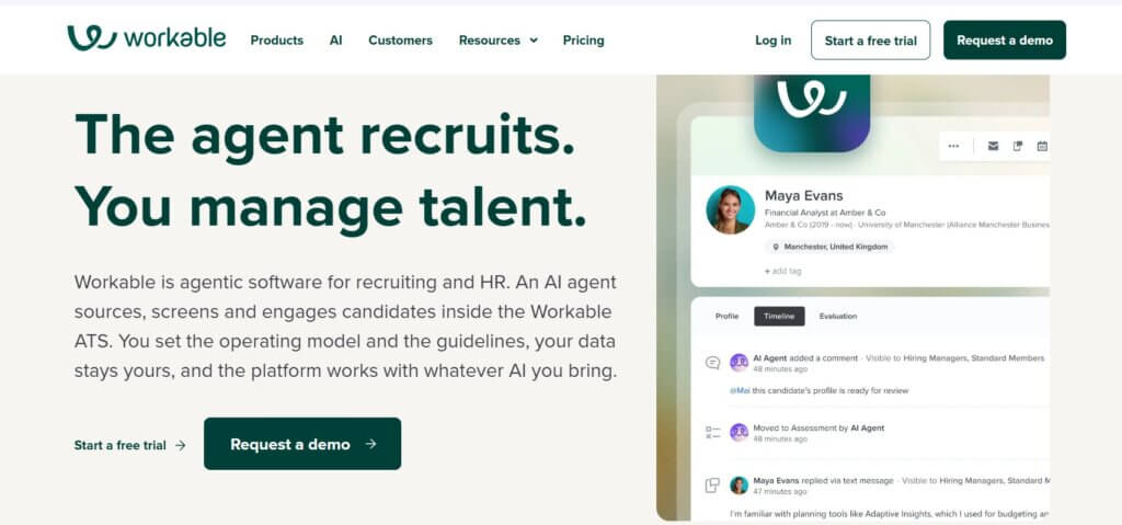 A screenshot showing Workable academy website.