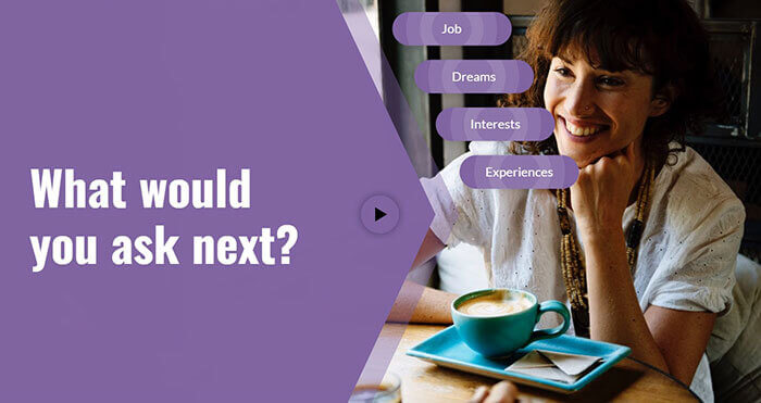 A screenshot of the interactive video in LearnWorlds.