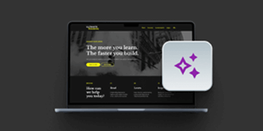 Course dashboard screen with an AI icon, representing AI-powered course creation.