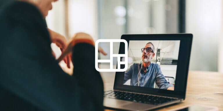 Two men over video conference