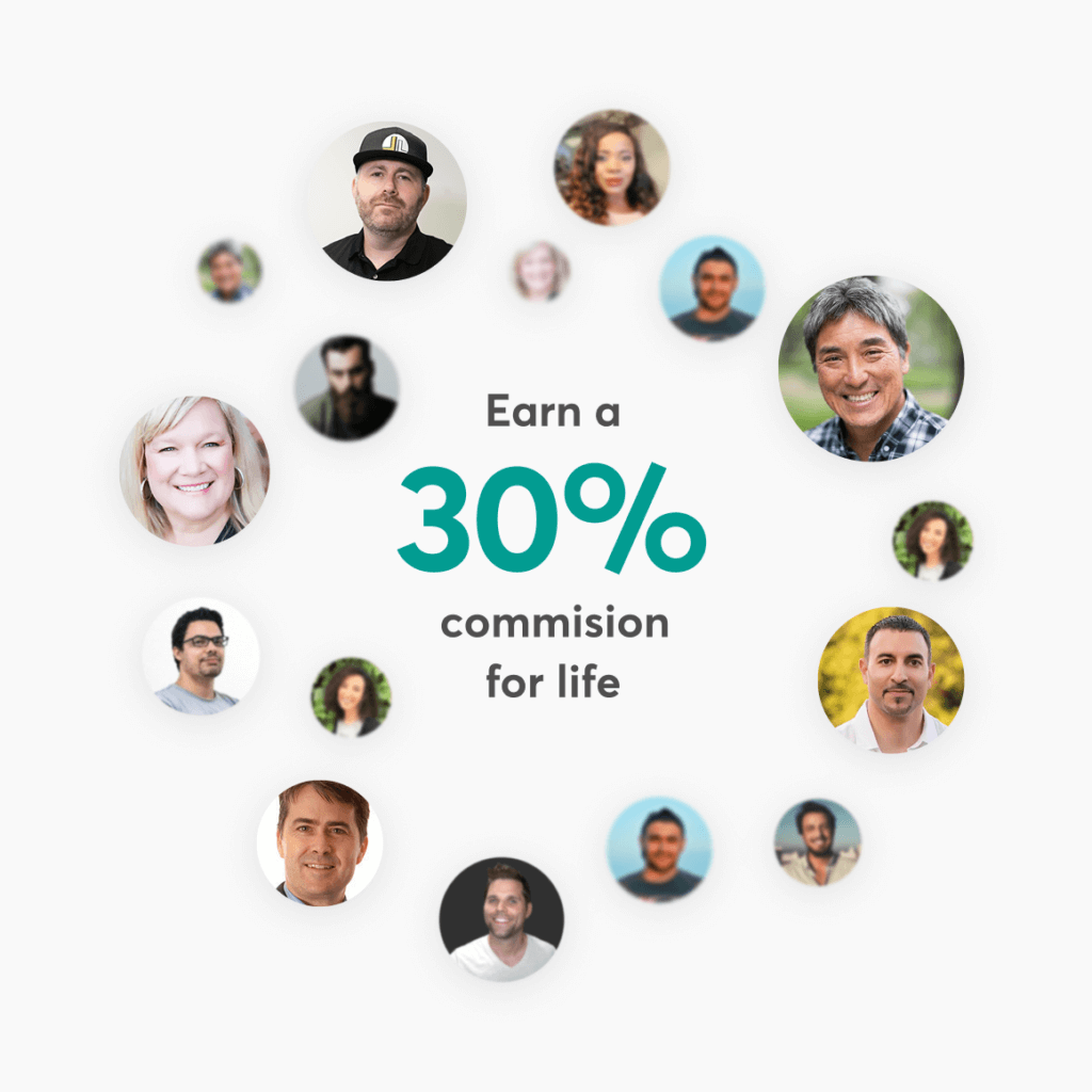 Illustration showing how affiliates drive brand awareness, advocacy, and social proof for online courses"