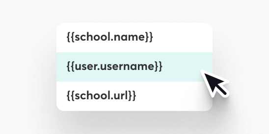 Assessment personalization using variables like user name and exam scores