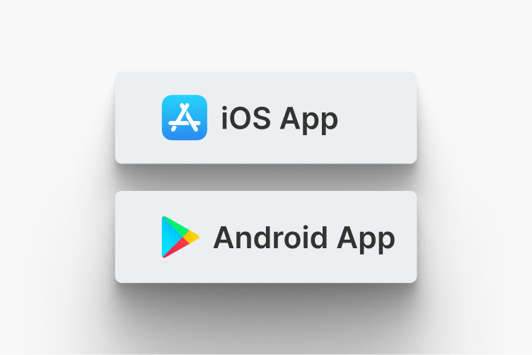 Branded app listing in the App Store and Google Play under the customer's brand name