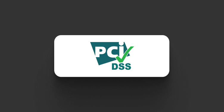 PCI DSS badge icon on a dark tile.