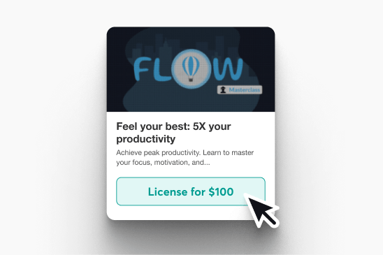 Licensing course and adding as a draft