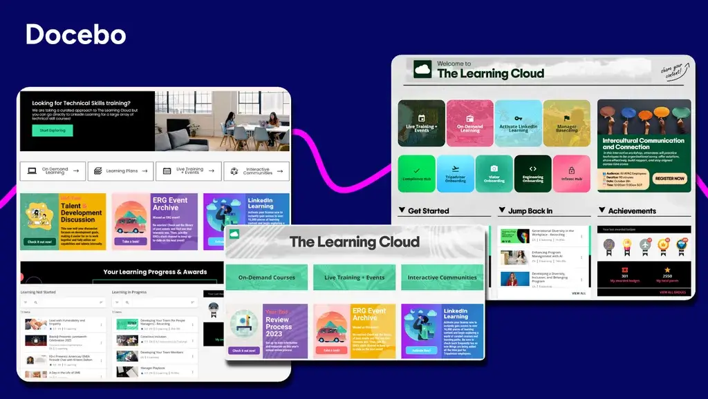A screenshot showing the Docebo platform.