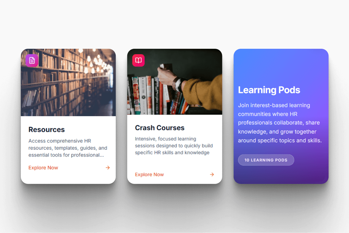 Hacking HR's resources, crash courses, and learning pods