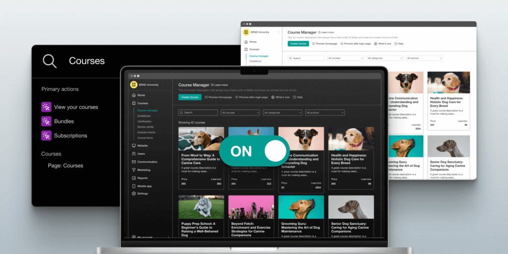 A screenshot showing the LearnWorlds platform.