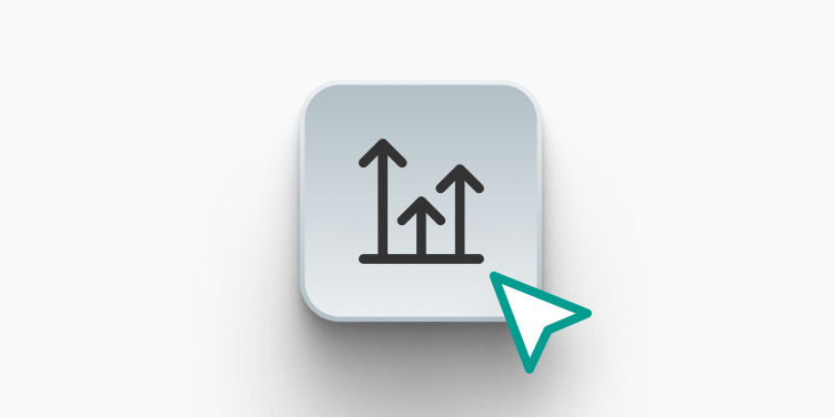 Analytics icon representing tracking learner progress and training results.