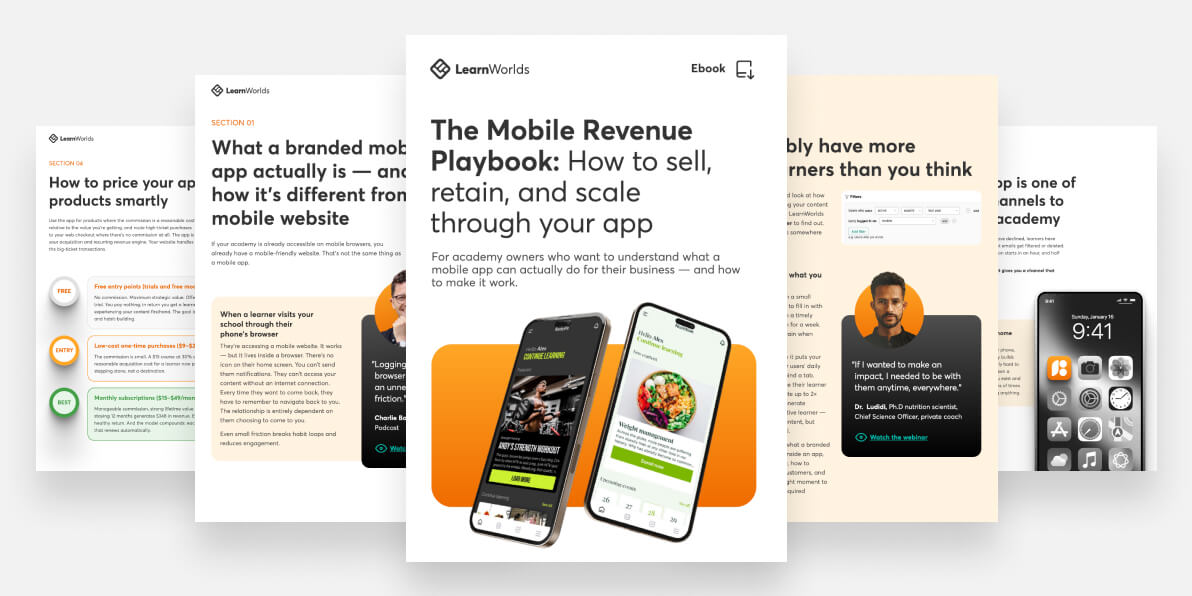 Mobile Revenue Playbook pages