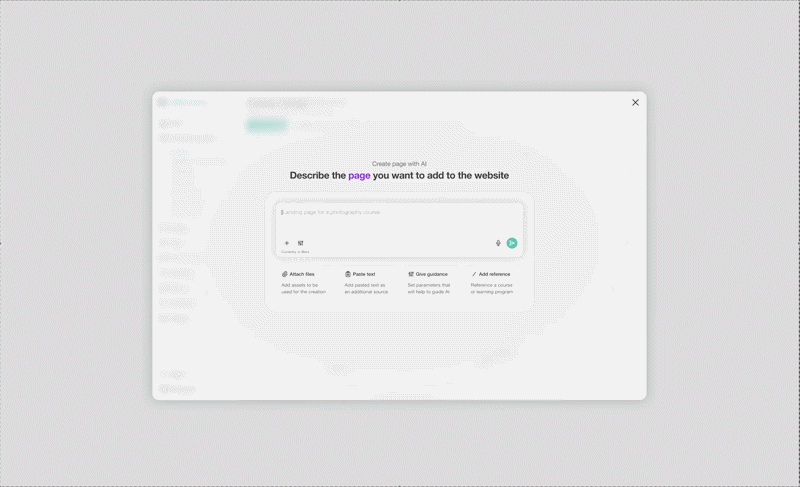 A GIF showing what's new in LearnWorlds AI.