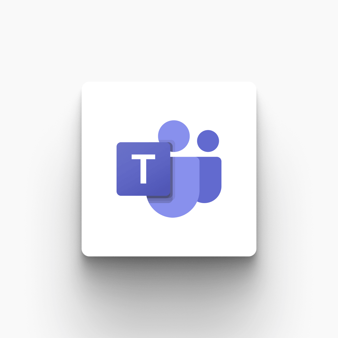 Microsoft Teams logo displayed on a floating card-style interface representing live training integration inside LearnWorlds.