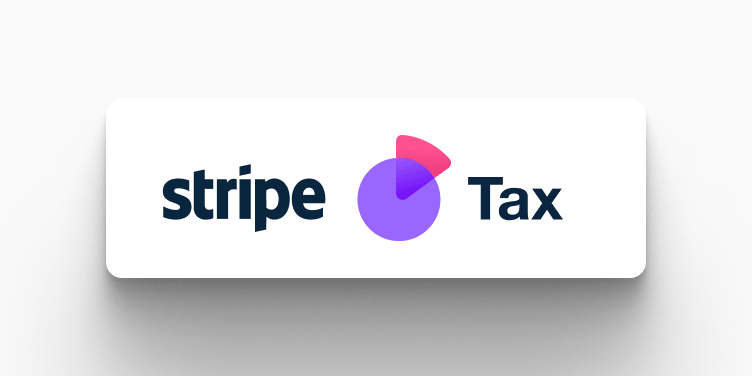 Stripe Tax logo card representing automated tax calculation and reporting integration.