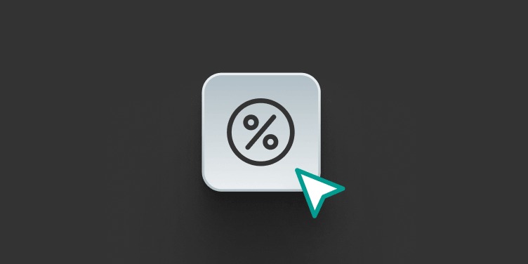 Percentage symbol icon representing reduced manual tax handling for online course sales.
