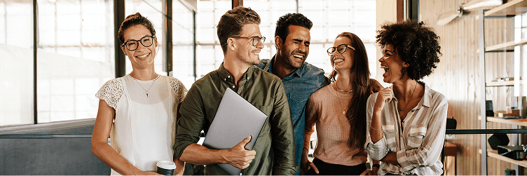 An image of a team of colleagues in an office.
