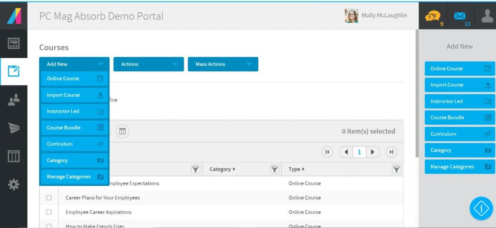 An image showing Absorb LMS platform.