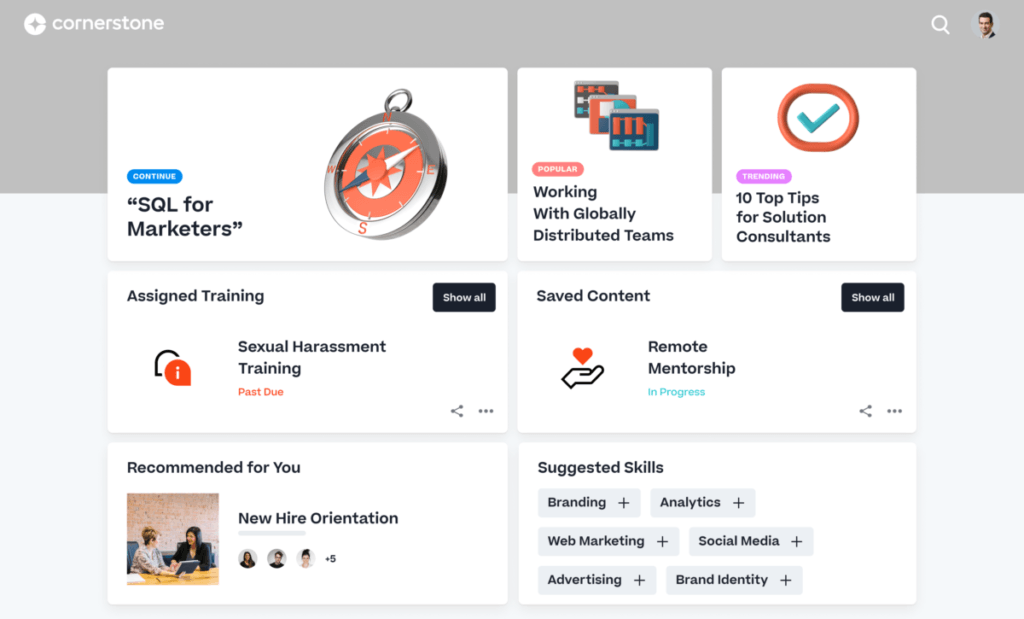 An image showing Cornerstone Learning platform.