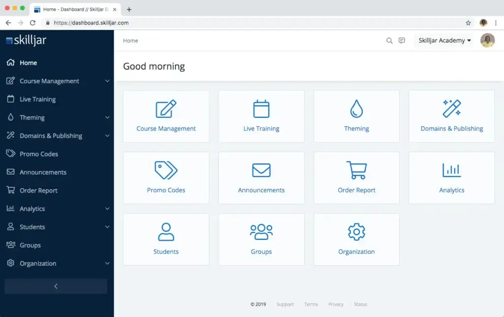 An image showing Skilljar's platform.