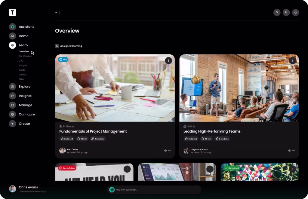 An image showing Thrive's platform.
