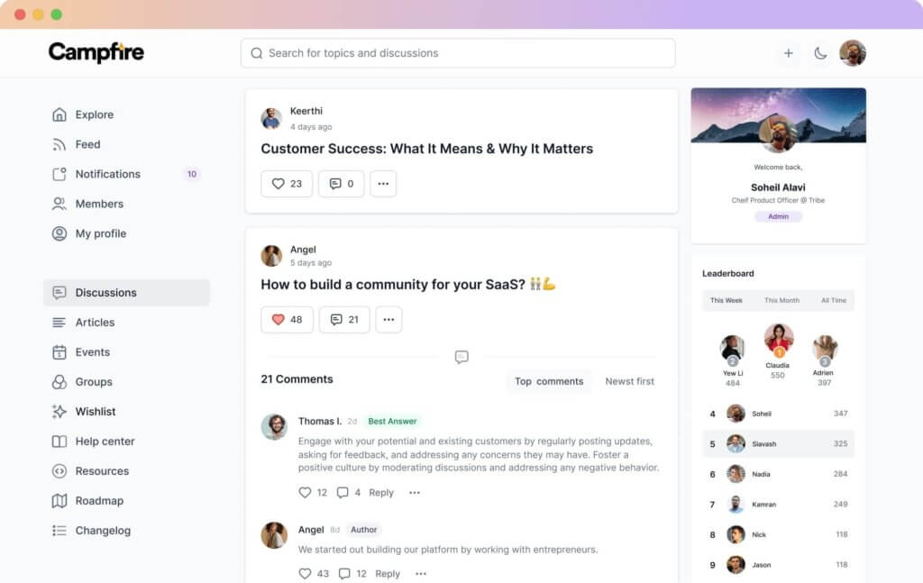 An image showing Bettermode's platform.