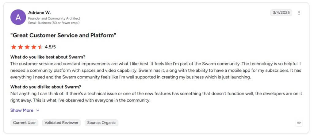 Swarm G2 review