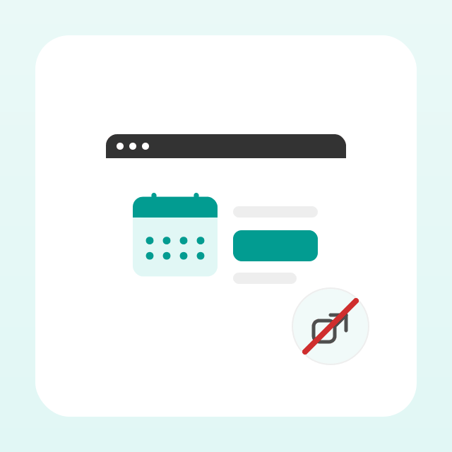 A Calendly booking widget inside a LearnWorlds course window, next to a crossed-out external link