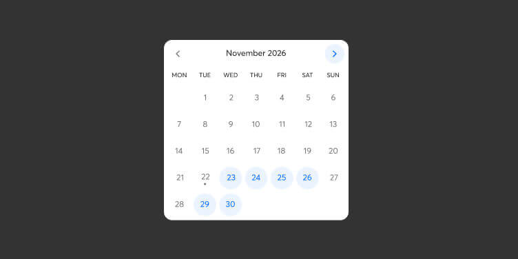 A calendar with a single learner and a group of learners, for Calendly 1:1 and group sessions