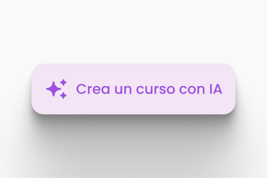 Botón para crear un curso con la IA de LearnWorlds.