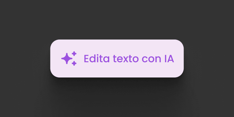 Botón para editar texto con la IA de LearnWorlds.