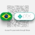 Pix logo and Brazilian flag