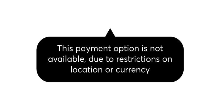 Editable tooltip text on the disabled Afterpay option