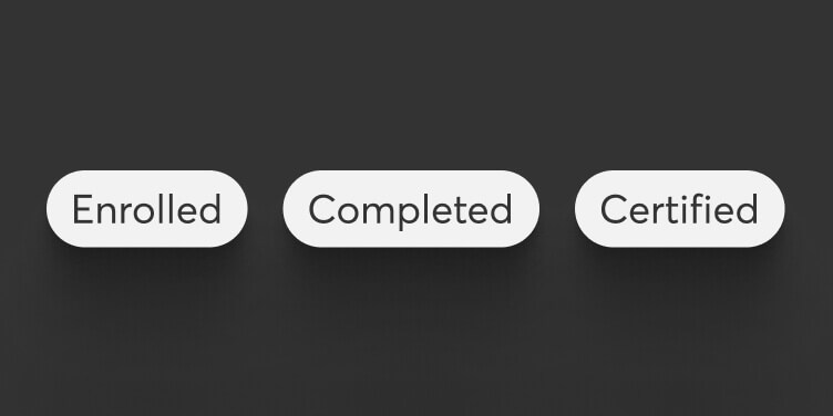 AWeber contact carrying tags from enrollment, completion, and certificate actions