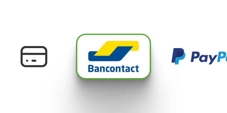 Bancontact listed as a payment method on a LearnWorlds payment page