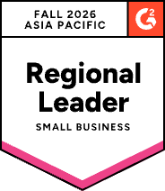 G2 Fall 2026 Regional Leader badge — LearnWorlds in Asia Pacific, Small Business