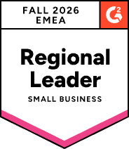 G2 Fall 2026 Regional Leader badge — LearnWorlds in EMEA, Small Business