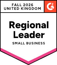 G2 Fall 2026 Regional Leader badge — LearnWorlds in United Kingdom, Small Business
