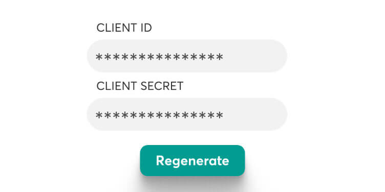 API keys regenerated and API URL copied from the same screen