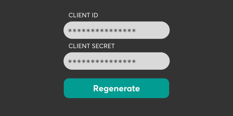 Client ID and Client Secret being regenerated from one settings screen