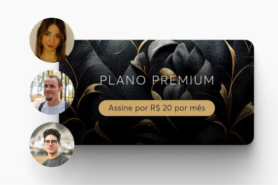 Plano de assinatura mensal com membros