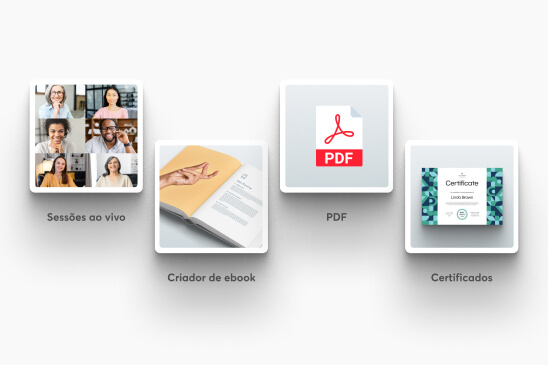 Pacote com sessões ao vivo, ebook, PDF e certificado