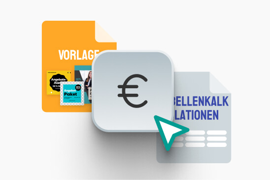 Vorlagen und Tabellen mit Euro-Zeichen