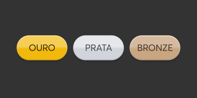 níveis de acesso ouro, prata e bronze