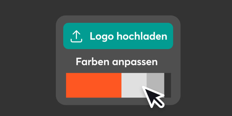 Logo hochladen und Farben anpassen